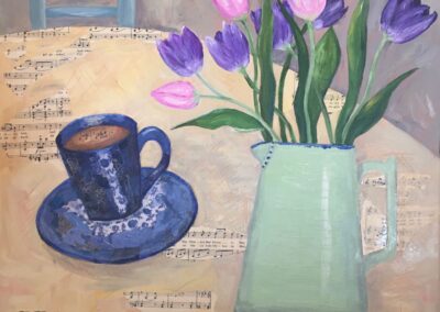 Tea and Tulips  SOLD