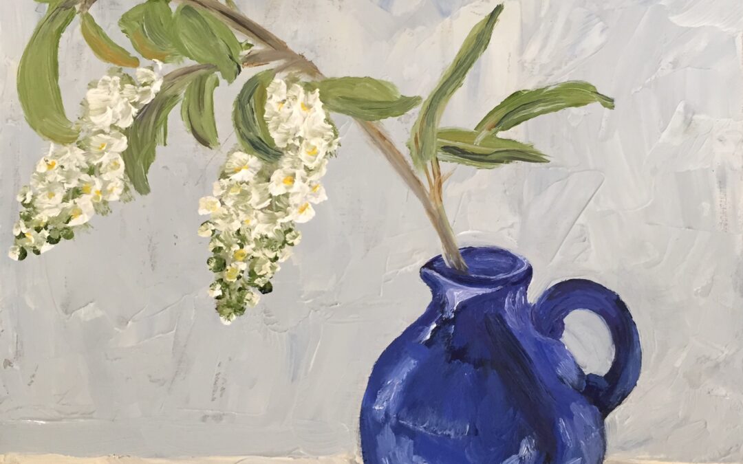 Blossom in a Blue Jug