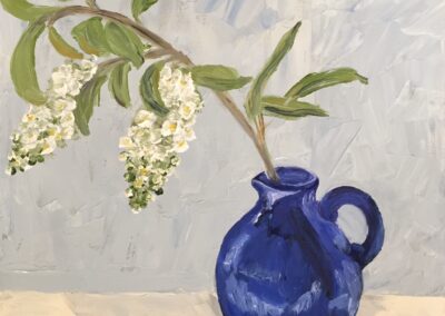 Blossom in a Blue Jug