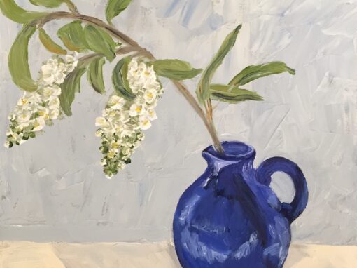 Blossom in a Blue Jug