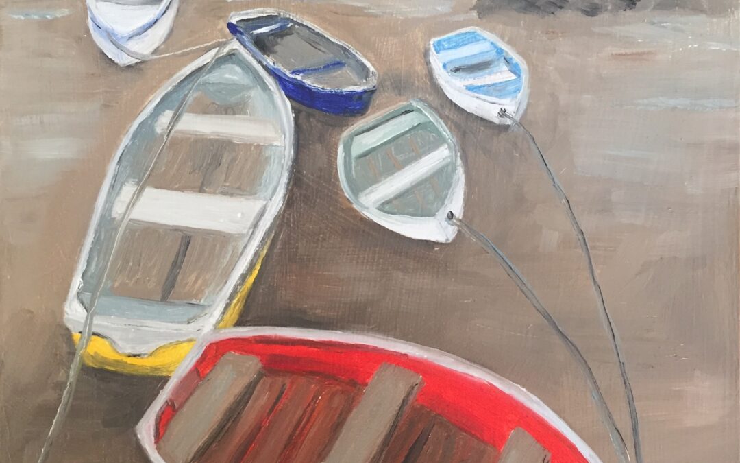 Boats at Low Tide  SOLD