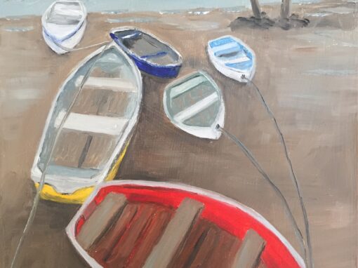 Boats at Low Tide  SOLD