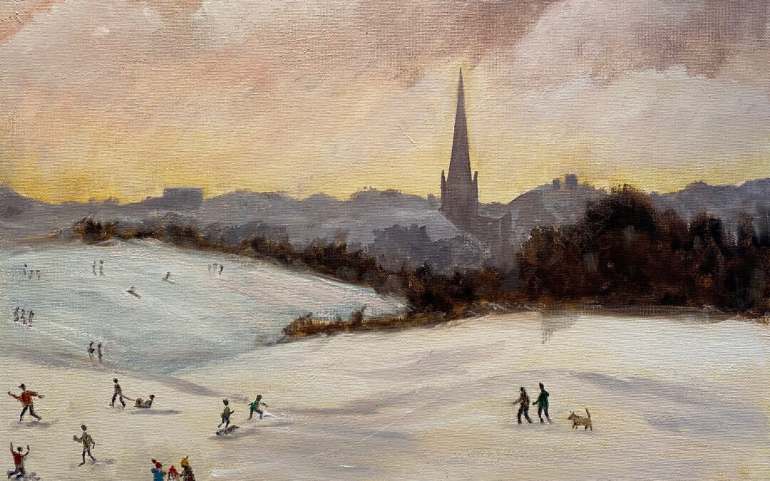 Norwich Cathedral from Mousehold Heath  SOLD