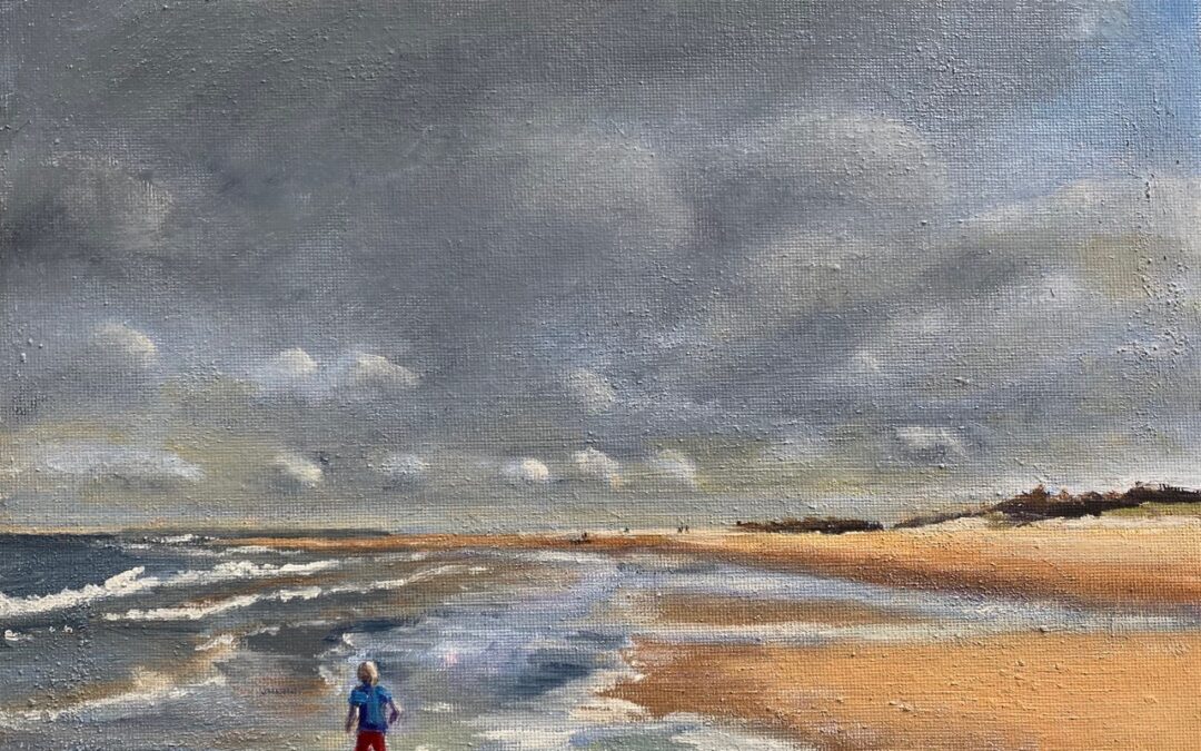 Dark clouds over Holkham beach  SOLD