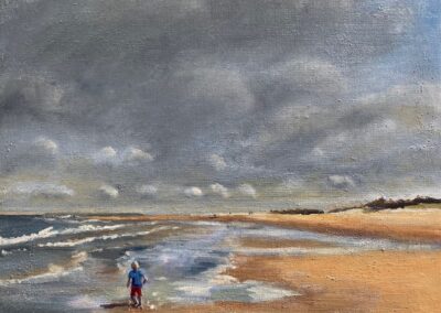 Dark clouds over Holkham beach  SOLD