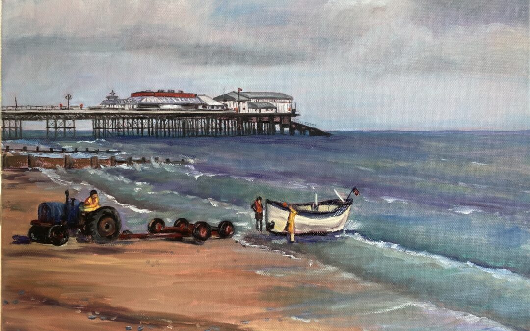 Cromer Pier with Fishing Boat  SOLD