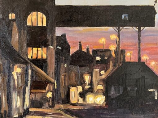 The Granary at sunset, Wells-next-the-sea  SOLD