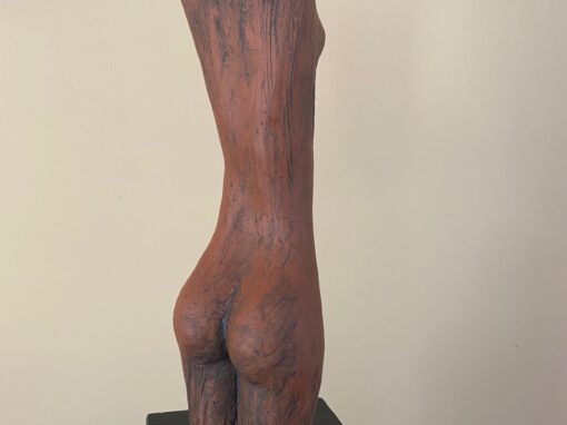 Stretched female terracotta torso #1