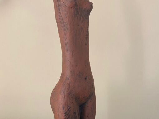 Stretched female terracotta torso #2