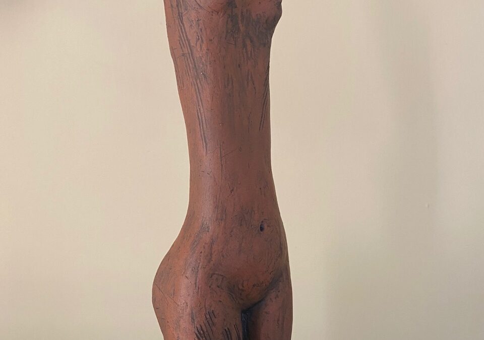 Stretched female terracotta torso #2